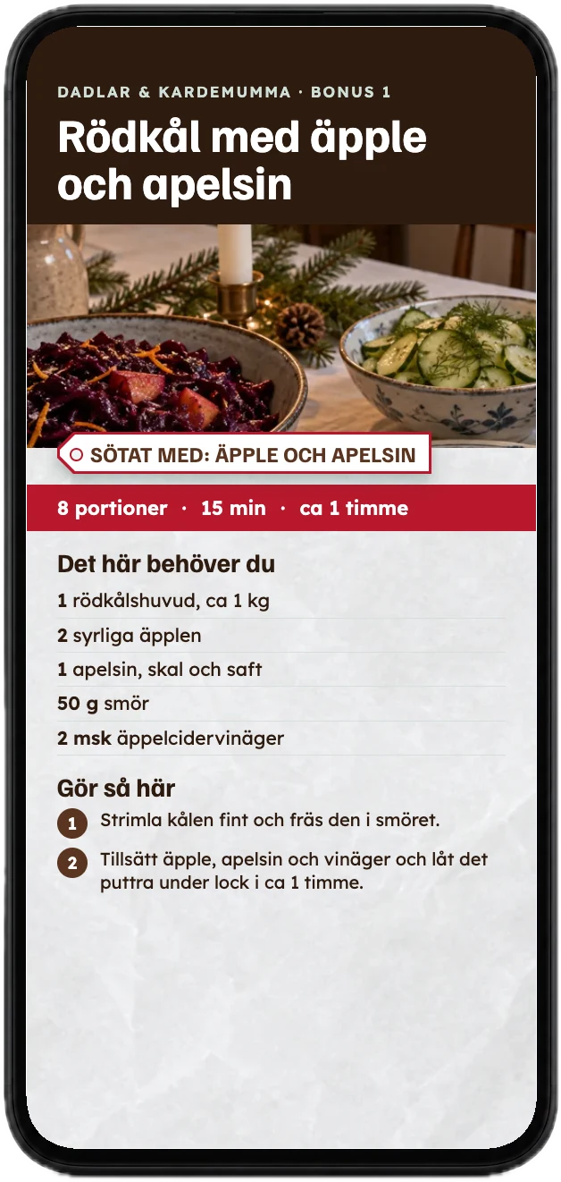 Julbordet utan vitt socker